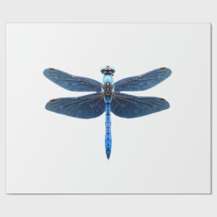 Papel De Presente Libélula Azul - Entusiasta de Animais da Vida Selv