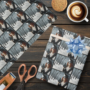 Papel De Presente Libélula de Inverno Vitoriana Steampunk Chave Góti