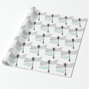 Papel De Presente Libélula Vida Incomum