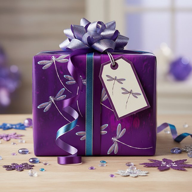 Papel De Presente Libélulas na água (Criador carregado)