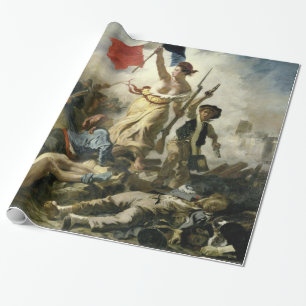 Papel De Presente Liberdade de Eugne Delacroix que conduz as pessoas