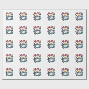 Papel De Presente Liberdade E Sol Vintage Camisa De Praia Design (3