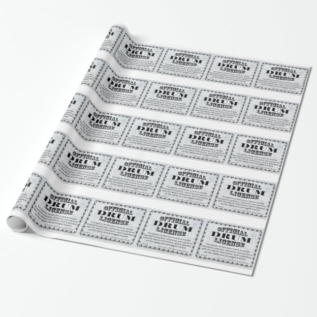 Papel De Presente Licença de tambor (Desenrolado)