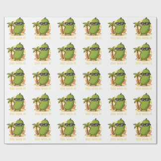 Papel De Presente Lidar com Isso Design de Meme de Pepino Engraçado 