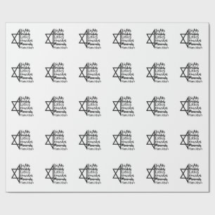 Papel De Presente Light Dreidel Latke Kanish Menorah Hanukkah