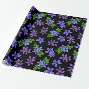 Papel De Presente Lígios de púrpura jamaicanos - Flores Vitae - Padr