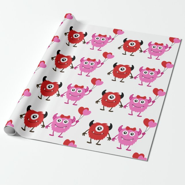 Papel De Presente Lil Monsters Wraptor Paper (Desenrolado)