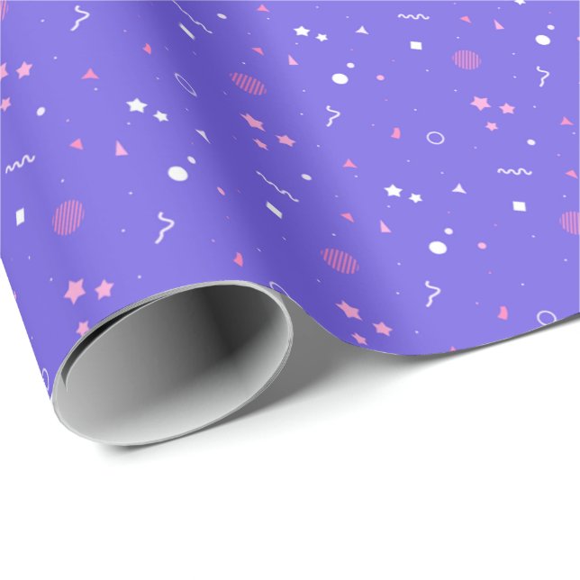 Papel De Presente Lilac Bliss Aniversário Wrapping Paper (Ponta do rolo)