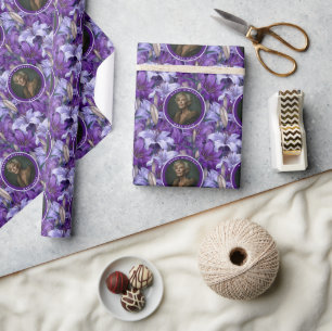 Papel De Presente Lilases Roxas Personalizadas Surpresa de Pétala de