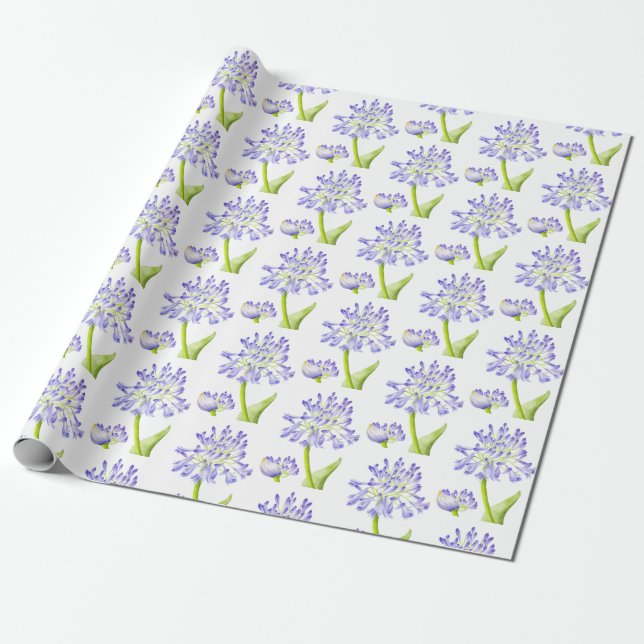 Papel De Presente Lily of the Nile on Wrapping Paper (Desenrolado)