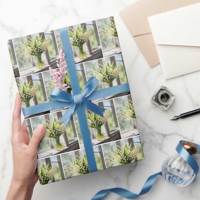 Papel De Presente Lily Of The Valley Buquê (Presentear)