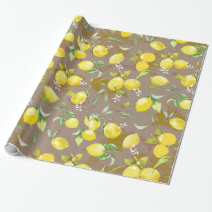Papel De Presente Limão-aquarela