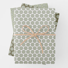 Papel de Presente Limão em Três Tons
