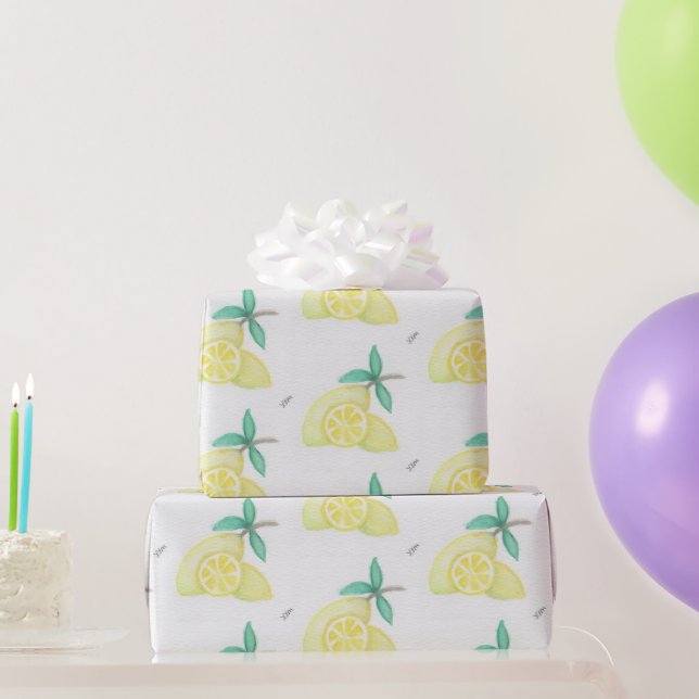 Papel De Presente Limões (Presentes para festas)