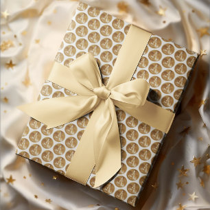 Papel De Presente Linda Árvore de Arte Folar Lateral