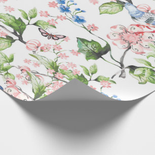 Papel De Presente Linda cor da água, pintada à mão, cena da natur