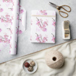 Papel De Presente Linda cor-de-água rosa cereja Sakura floresce<br><div class="desc">Lindas flores de cereja cor-de-água rosa- Perfeito para primavera, verão ou eventos de queda. Trabalho de arte de cor de água rosa romântica para ocasiões de país, boho, jardim e tema floral. Para começar a alterar nomes e detalhes do evento, clique em "Personalizar este modelo" e edite o texto nas...</div>