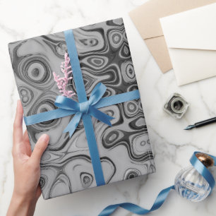 Papel De Presente Linda Estampa de Arte em Cor Cinza Cinza Textura A