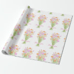 Papel De Presente Linda Flor Silvestre Pastel Agradecimento Chá de N<br><div class="desc">Papel de embrulho lindo com flor silvestre usando principalmente tons pastel de rosa,  laranja,  bege e verde,  com “Obrigado” ou qualquer outra mensagem personalizada que desejar,  perfeito para chá de noiva ou presente de ocasião especial.</div>