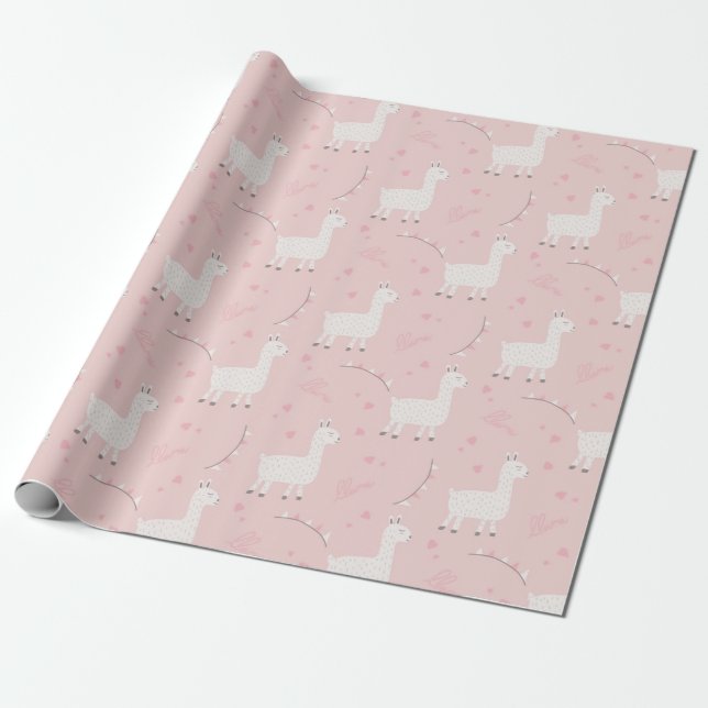 Papel De Presente Linda lama (Desenrolado)