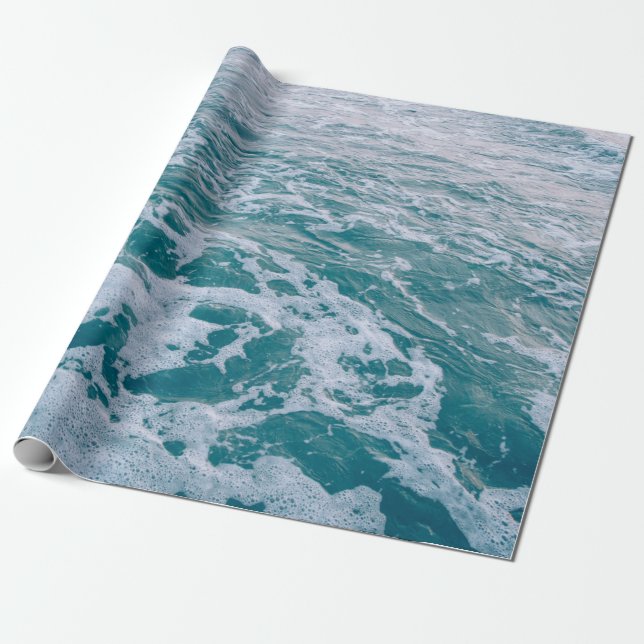 Papel De Presente Linda mármore do mar ondas texturehipster, backgro (Desenrolado)