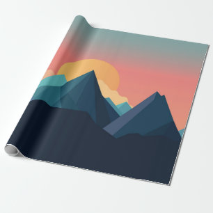 Papel De Presente Linda paisagem montanhosa