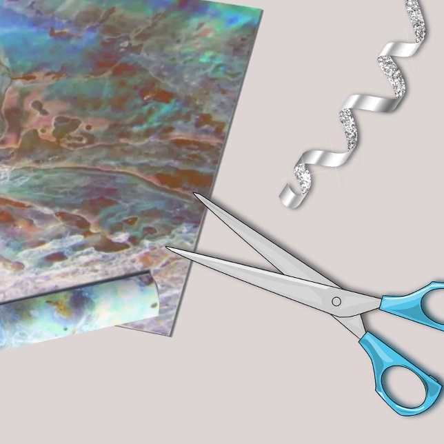 Papel De Presente Linda Paua Black Abalone New Zelândia Shell (Criador carregado)