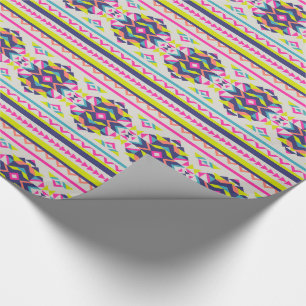 Papel De Presente Linda Trendy Aztec Inspirou Padrão