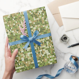 Papel De Presente Linda vovó padrão de tricô na cor verde da azeiton