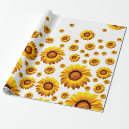Papel De Presente Lindas flores amarelas