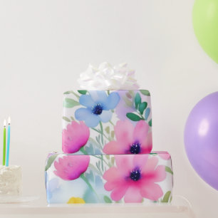 Papel De Presente Lindas flores cor-de-rosa Papel de enrolar