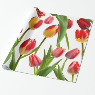 Papel De Presente Lindas Tulipas