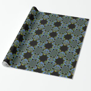 Papel De Presente Lindo azul amarelo incrível