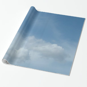 Papel De Presente lindo céu azul e nuvens brancas.