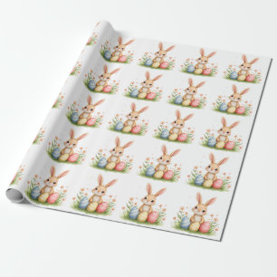 Papel De Presente Lindo Coelho de Páscoa Bonito Coleção Popular