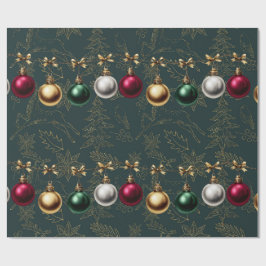 Papel De Presente Lindo Enfeite de Bola de Natal  