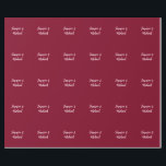 Papel De Presente Lindo Minimalista Vermelho Borgonha Caligrafia Nom<br><div class="desc">Você pode facilmente alterar as fontes,  a imagem de fundo e a cor,  os caracteres das letras.</div>