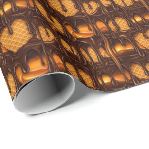Papel De Presente Lindo padrão de sorvete derretido em azulejos