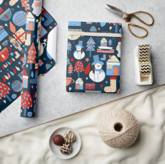 Papel De Presente lindo patrón de Navidad