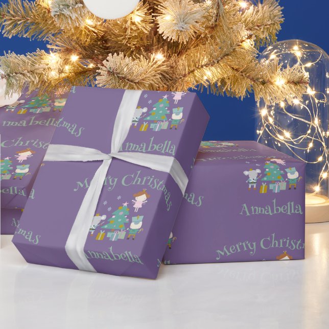 Papel De Presente Lindo quebra-nozes de Natal com nome personalizado (Feriados)