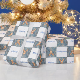 Papel De Presente Lindo Veado Feliz Natal Férias das Crianças