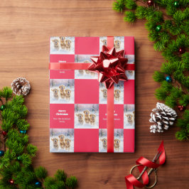 Papel De Presente Lindos Golden Retrievers Na Neve Cachorrinho Natal