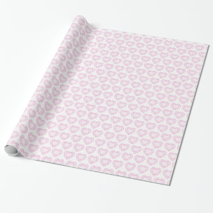 Papel De Presente Linha central de gemstone cor-de-rosa