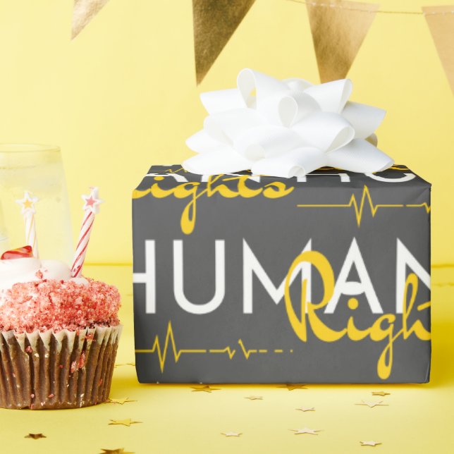 Papel De Presente Linha de vida dos direitos humanos (Festa de aniversário)