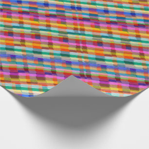 Papel De Presente Linha gráfica colorida teste padrão do papel de