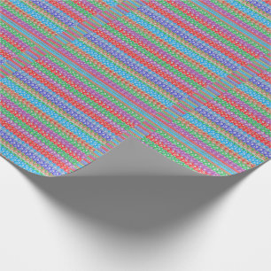 Papel De Presente Linha gráfica colorida teste padrão do papel de