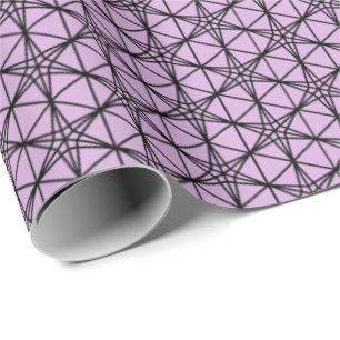 Papel De Presente Linha negra tradicional do japão do padrão flor 