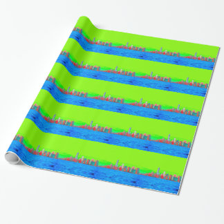 Papel De Presente Linha Nova Iorque Sky