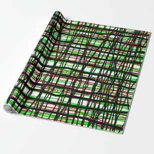 Papel De Presente Linhas Abstrato de Enrolamento de Presente Vermelh