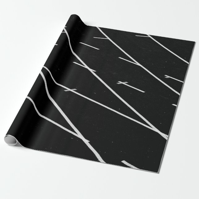 Papel De Presente Linhas brancas no campo de via (Desenrolado)